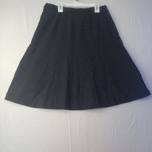 Talbots Black and White Polka Dot A-Line Skirt